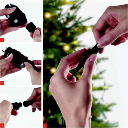 LED vonkajší svetelný reťazec 100xLED/15m IP44 teplá biela