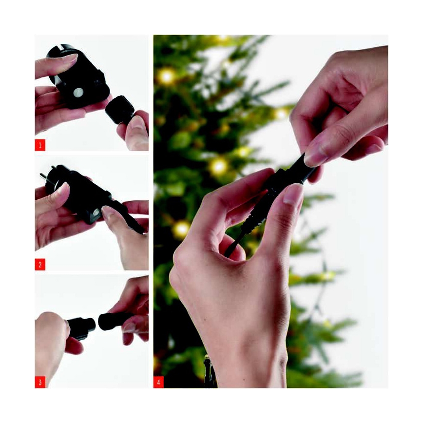 LED vonkajší svetelný reťazec 100xLED/15m IP44 teplá biela