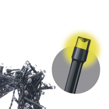 LED vonkajší svetelný reťazec 80 LED, 13 m, IP44, teplá biela