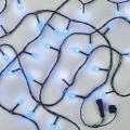 LED Vonkajší vianočný reťaz 100xLED/10m IP44 modrá