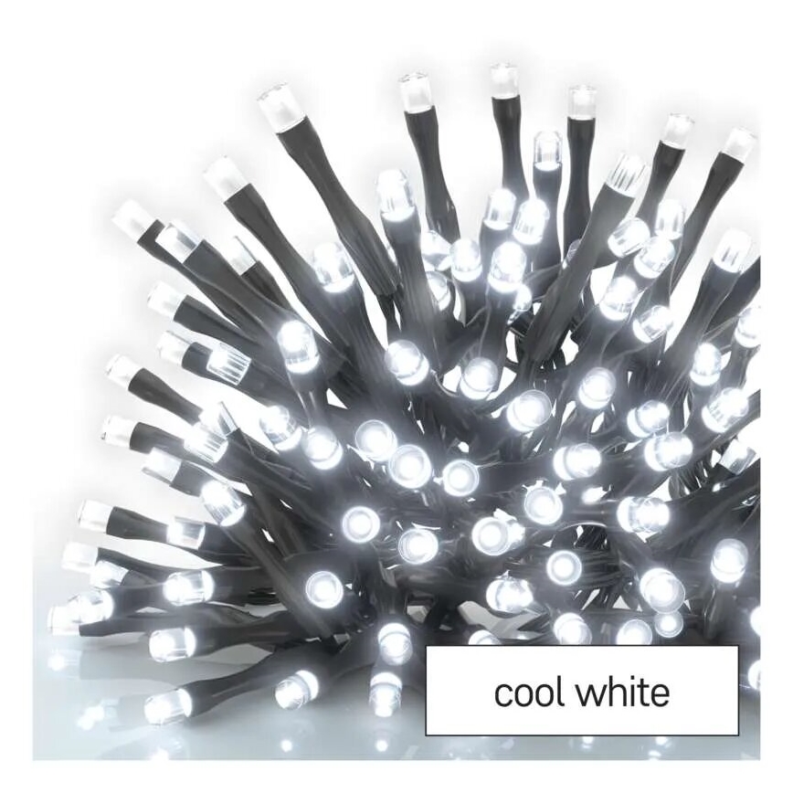 LED Vonkajší vianočný reťaz 100xLED/2,5x0,9m IP44 studená biela