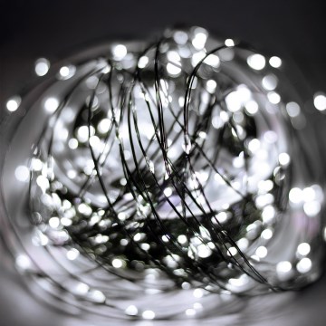 LED Vonkajší vianočný reťaz 1500xLED/230V 8 funkcií 153 m IP44 studená biela + diaľkové ovládanie