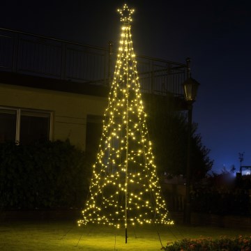 LED Vonkajší vianočný stromček 480xLED/230V 8 funkcií 3,2 m teplá biela