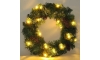 LED Vonkajší vianočný veniec 15xLED/3xAA IP44