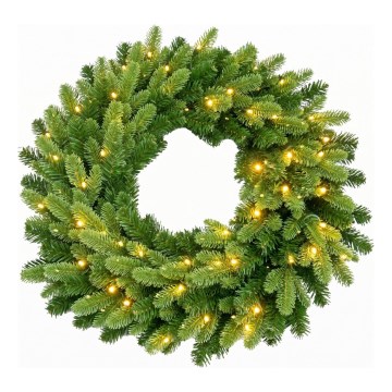 LED vonkajší vianočný veniec 50xLED/3xAA 8 funkcií priemer 60 cm teplá biela