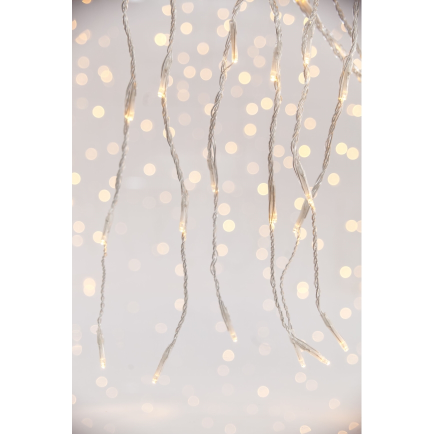 LED Vonkajší vianočný záves CURTAIN 360xLED/3,6W/230V 2x2 m IP44 teplá biela