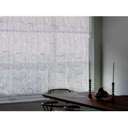 LED Vonkajší vianočný záves CURTAIN 480xLED/8,4W/230V 3x3 m IP44 studená biela
