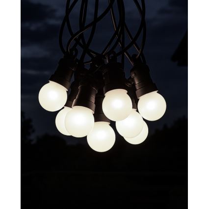 LED vonkajšia dekoratívna reťaz 10xLED/0,36W/230V 4,5 m IP44 čierna