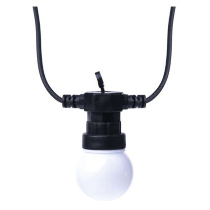 LED vonkajšia dekoratívna reťaz 10xLED/10m IP44 biela