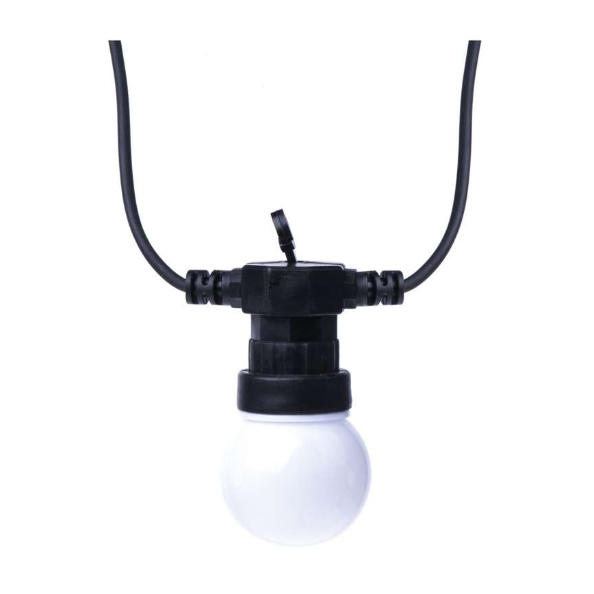 LED vonkajšia dekoratívna reťaz 10xLED/10m IP44 biela