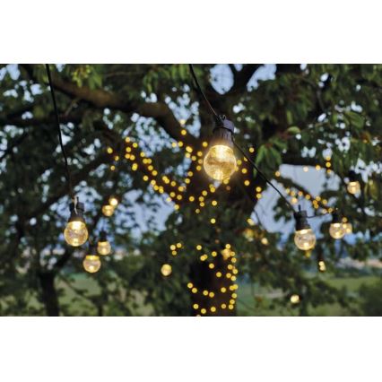 LED Vonkajšia dekoratívna reťaz 10xLED/10m IP44 priehľadná