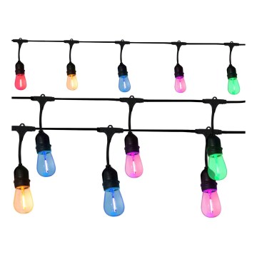 LED Vonkajšia dekoratívna reťaz PARTY NEON 7,6 m 10xE27/0,6W/36V IP44