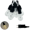 LED vonkajšia dekoratívna svetelná reťaz 10xLED/0,15W/230V 3,8 m IP44 čierna