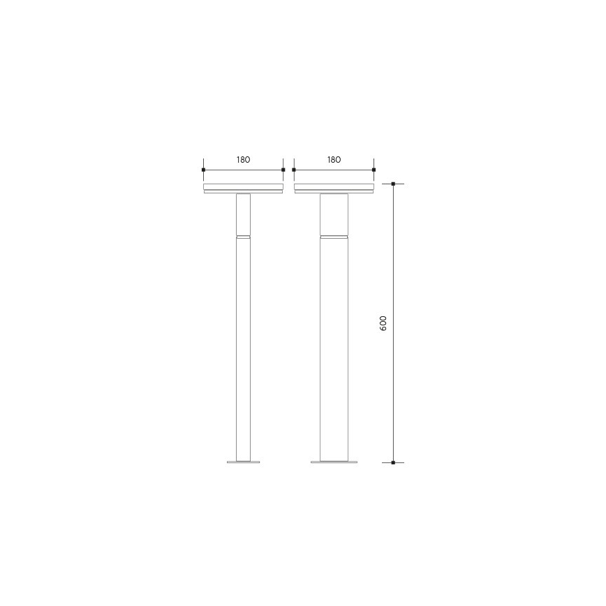 LED Vonkajšia lampa BARI LED/10W/230V 4000K 60 cm IP54 antracit