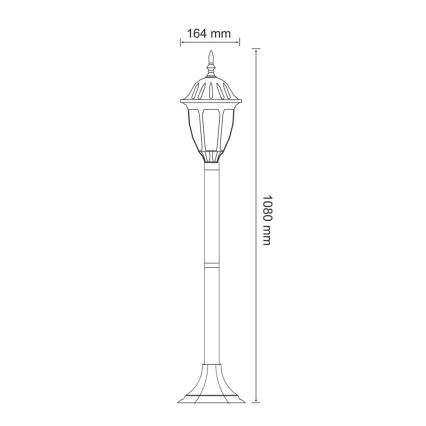 LED Vonkajšia lampa FLORENCJA 1xE27/10W/230V IP43