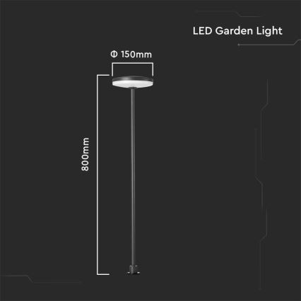 LED Vonkajšia lampa LED/12W/230V 3000K IP65 antracit