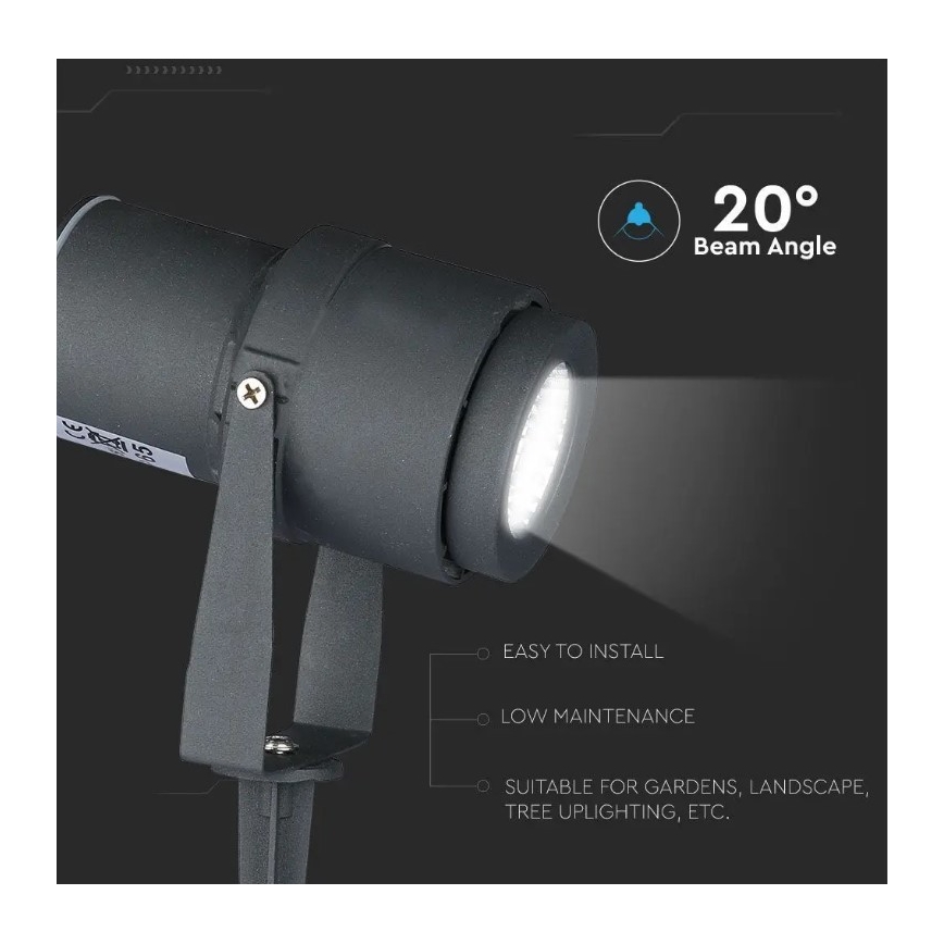 LED Vonkajšia lampa LED/12W/230V 4000K antracit IP65