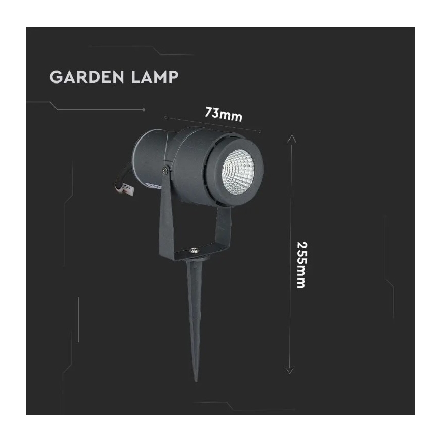LED Vonkajšia lampa LED/12W/230V 4000K antracit IP65