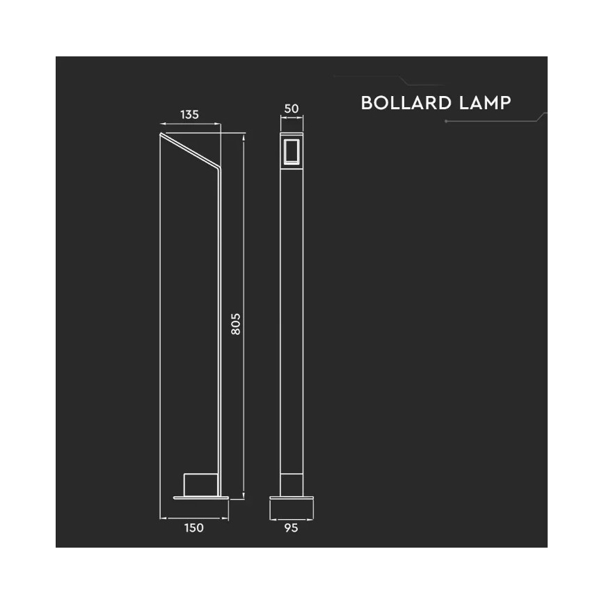 LED Vonkajšia lampa LED/6W/230V IP65 antracit