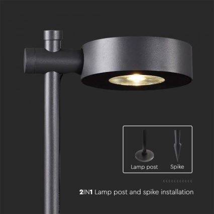LED Vonkajšia lampa LED/7W/230V 3000K IP65 čierna