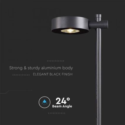 LED vonkajšia lampa LED/7W/230V 4000K IP65 čierna