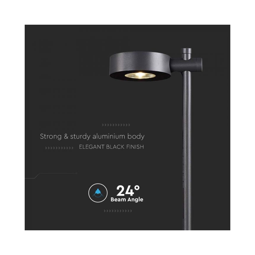 LED vonkajšia lampa LED/7W/230V 4000K IP65 čierna