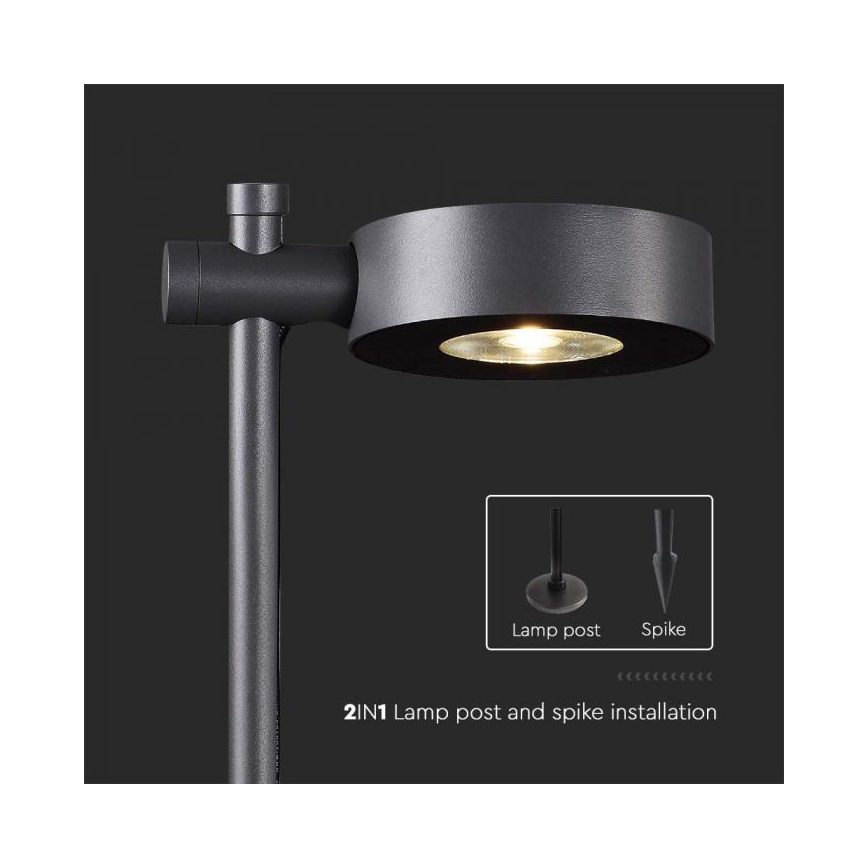 LED vonkajšia lampa LED/7W/230V 4000K IP65 čierna