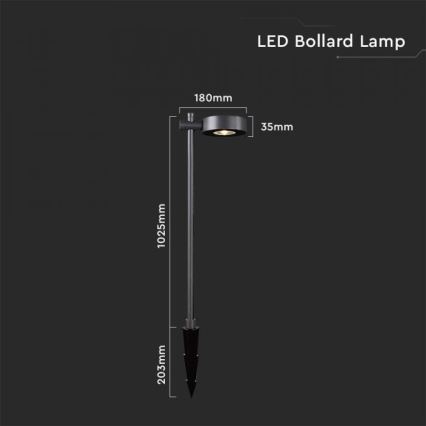 LED vonkajšia lampa LED/7W/230V 4000K IP65 čierna