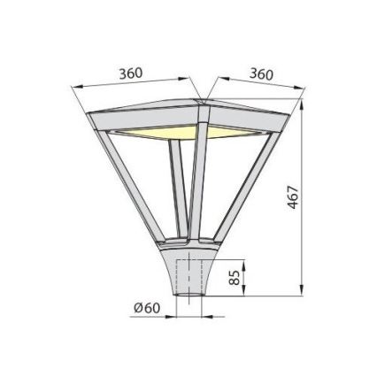 LED Vonkajšia lampa PARK PLUS LED/60W/230V 4000K