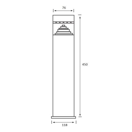 LED Vonkajšia lampa SALIX 1xLED/6W/230V IP44