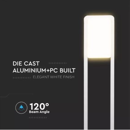 LED Vonkajšia lampa SAMSUNG CHIP LED/10W/230V 4000K IP65 biela