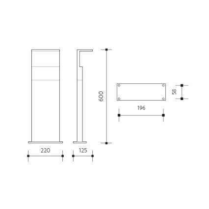 LED Vonkajšia lampa so senzorom NATURA LED/12W/230V 4000K IP54 hnedá/antracit