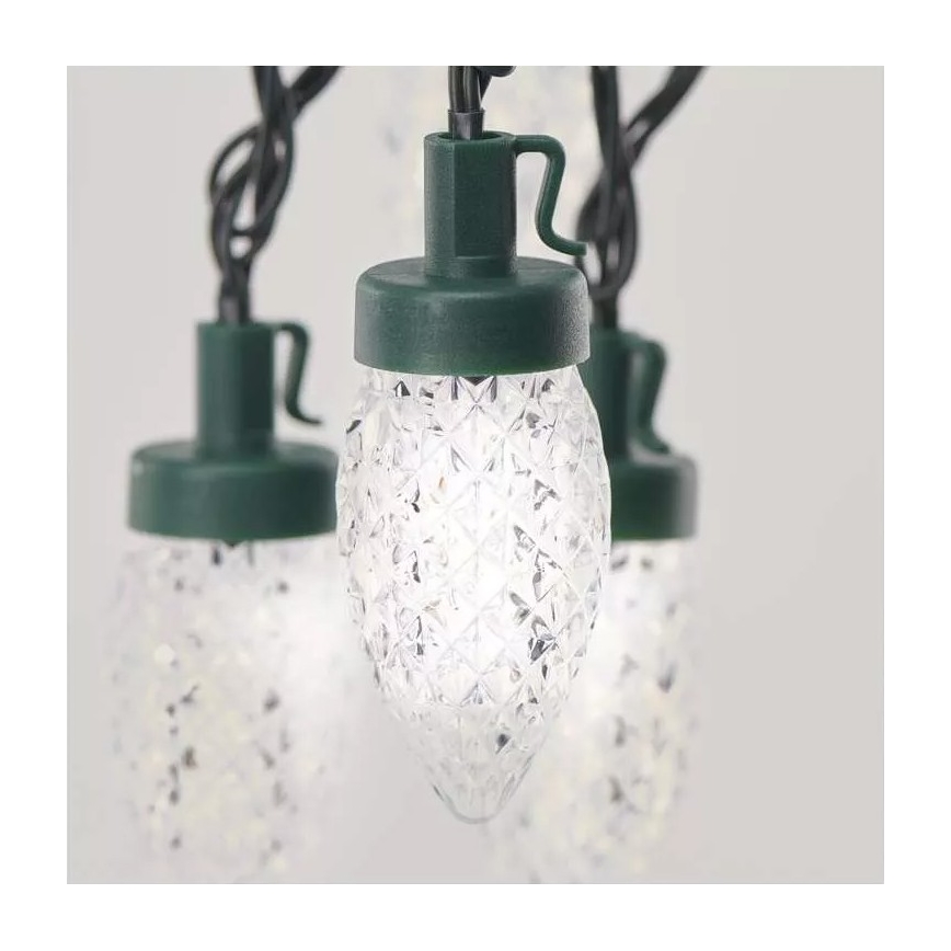 LED vonkajšia reťaz 50xLED/8 funkcií 14,8 m IP44 studená biela