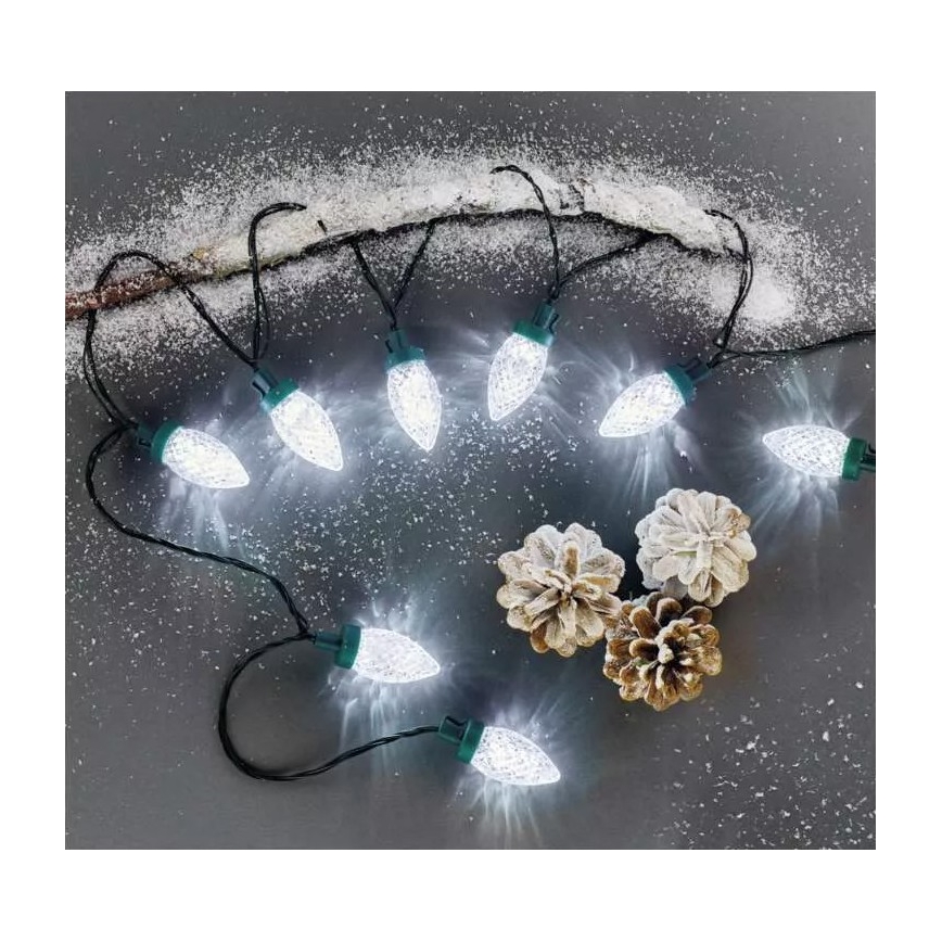 LED vonkajšia reťaz 50xLED/8 funkcií 14,8 m IP44 studená biela