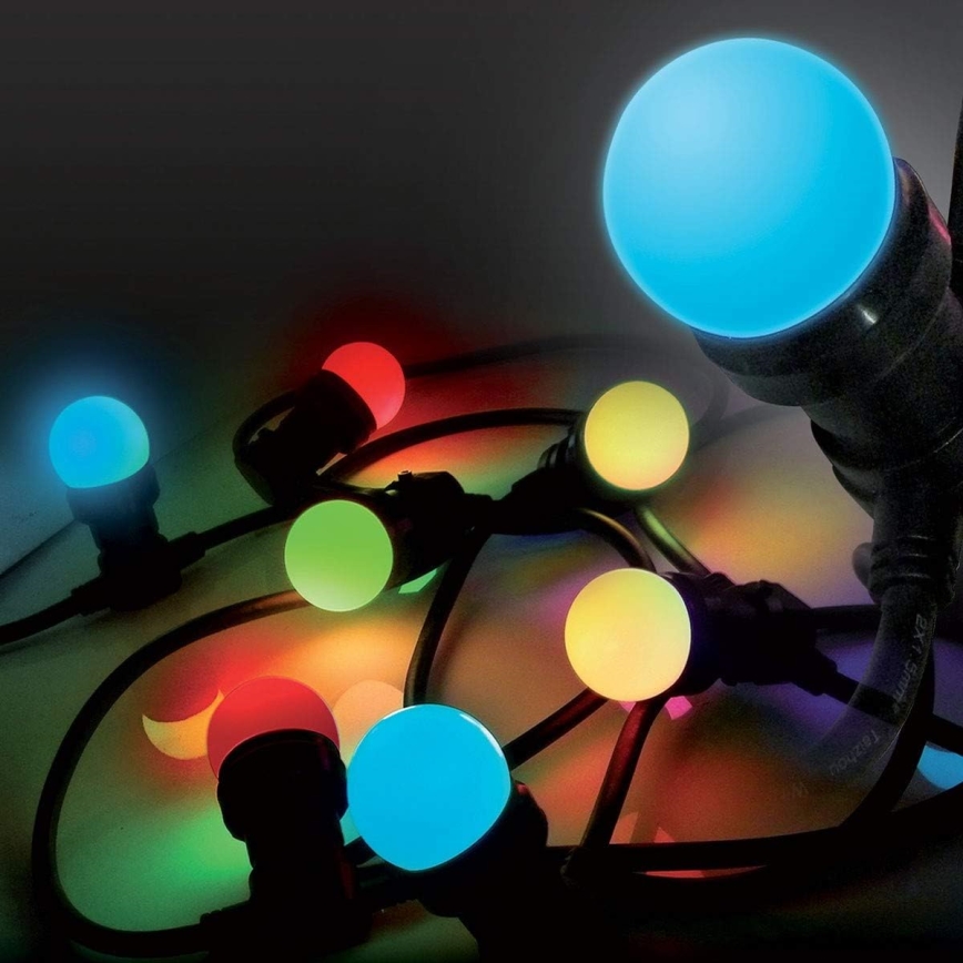 LED Vonkajšia reťaz EASY CONNECT 8xE27 5m IP44 multicolor