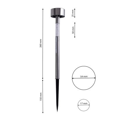 LED Vonkajšia solárna lampa LED/0,06W/100 mAh IP44