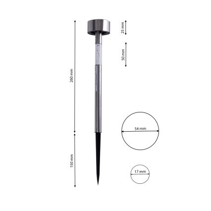 LED Vonkajšia solárna lampa LED/0,06W/100 mAh IP44
