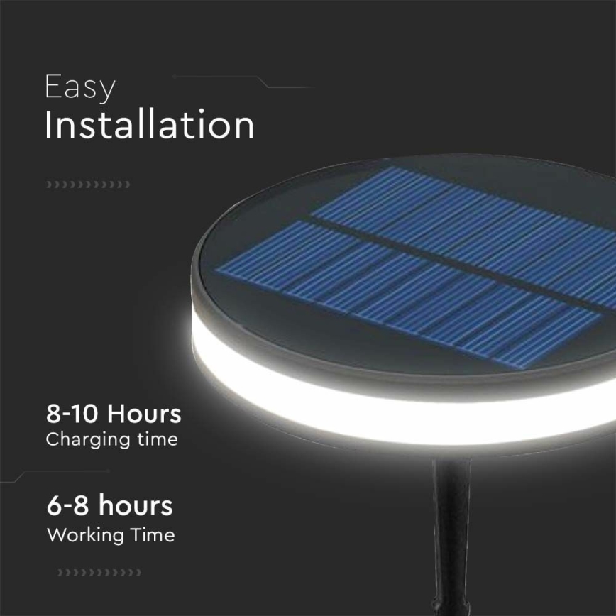 LED Vonkajšia solárna lampa LED/1,8W/3,7V IP54 3000K 1800 mAh
