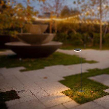 LED Vonkajšia solárna lampa LED/2W/3,7V 3000K IP54 2000 mAh čierna