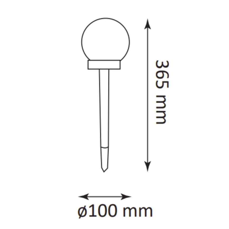 LED Vonkajšia solárna lampa SFERA LED/1,2V IP44