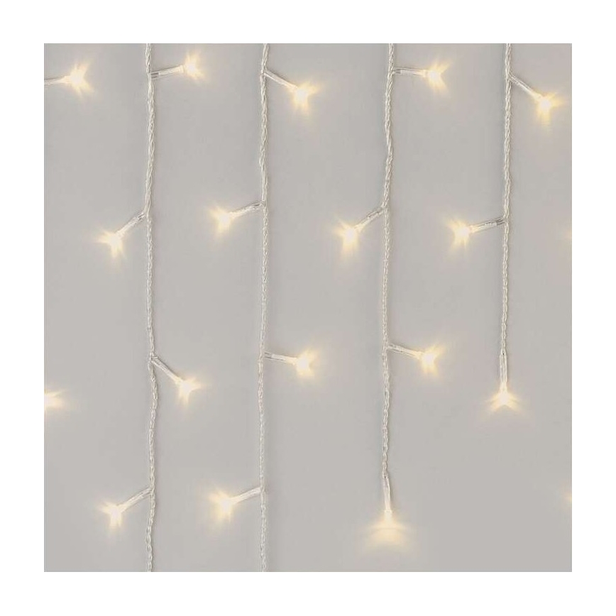 LED vonkajšia svetelná reťaz 300 LED / 8 režimov, 10 m, IP44, teplá biela + diaľkové ovládanie