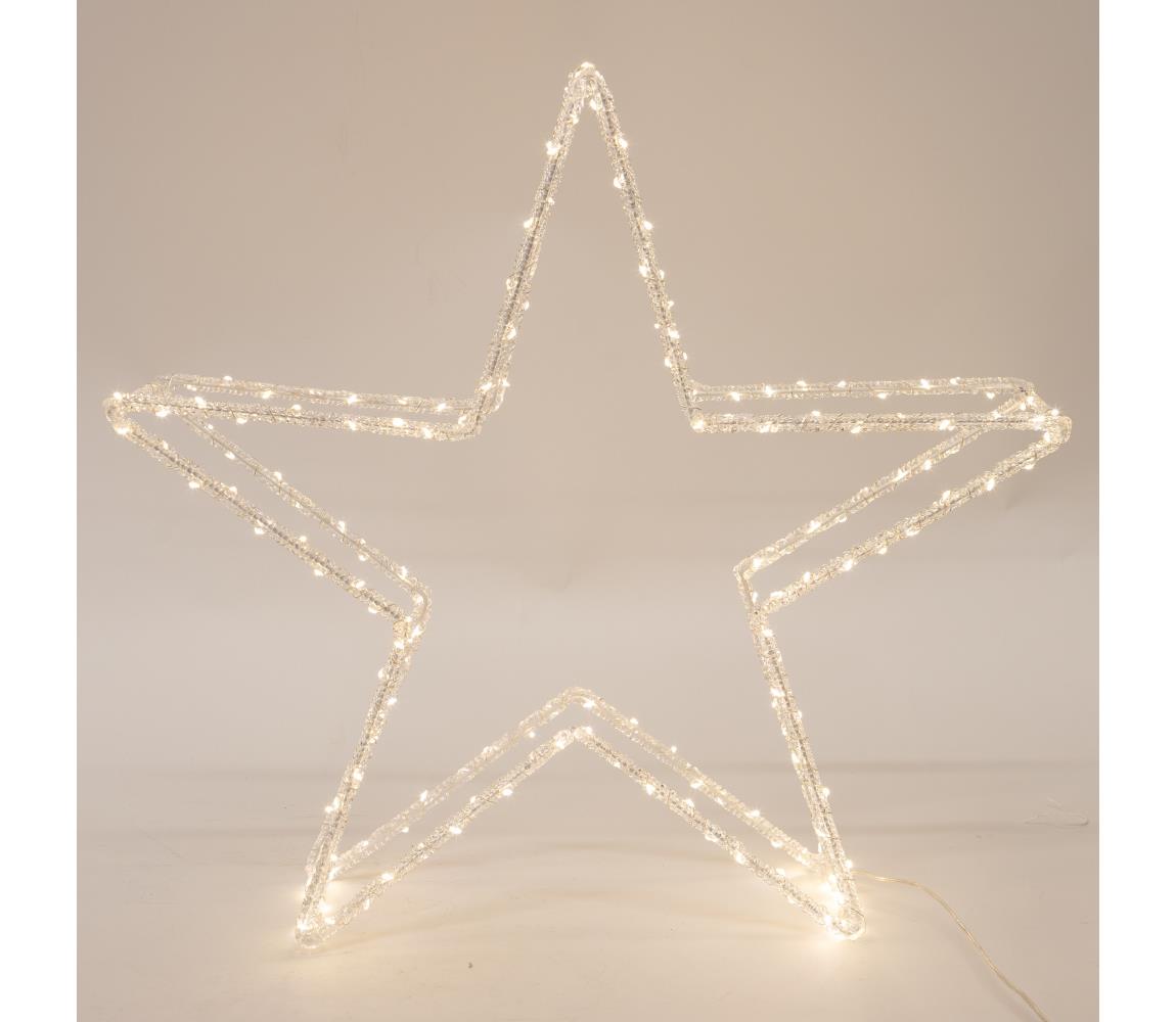 Eurolamp LED vonkajšia vianočná dekorácia 120xLED/2,1W/230V IP44 teplá biela hviezda 46 cm 600-40897