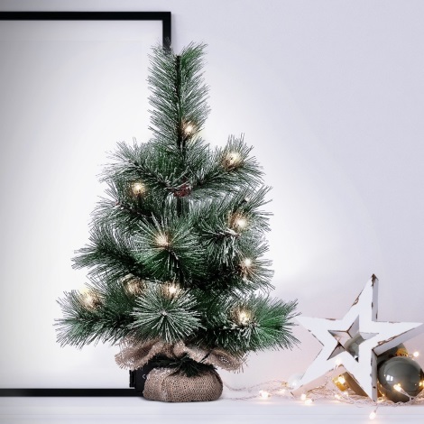 LED Vonkajšia vianočná dekorácia 15xLED/3xAA stromček IP44