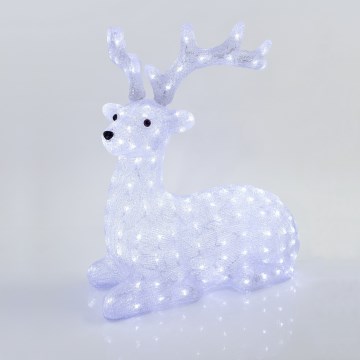 LED vonkajšia vianočná dekorácia 200xLED/6W/230V IP44 studená biela jeleň