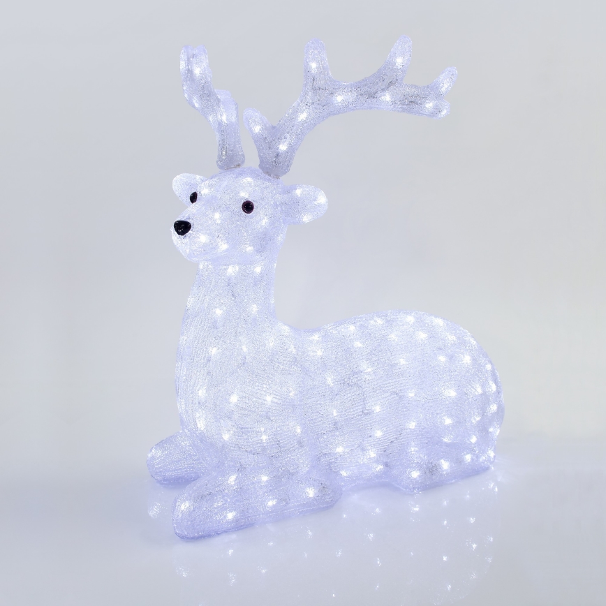 LED vonkajšia vianočná dekorácia 200xLED/6W/230V IP44 studená biela jeleň