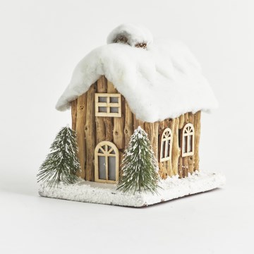 LED vonkajšia vianočná dekorácia 4xLED/2xAA IP44 domček