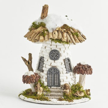 LED Vonkajšia vianočná dekorácia 4xLED/2xAA IP44 domček