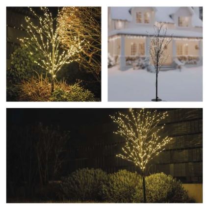 LED vonkajšia vianočná dekorácia 600xLED/3,8W/230V 120 cm teplá biela IP44