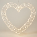 LED vonkajšia vianočná dekorácia 720xLED/6W/230V 46 cm IP44 teplá biela srdce/biela