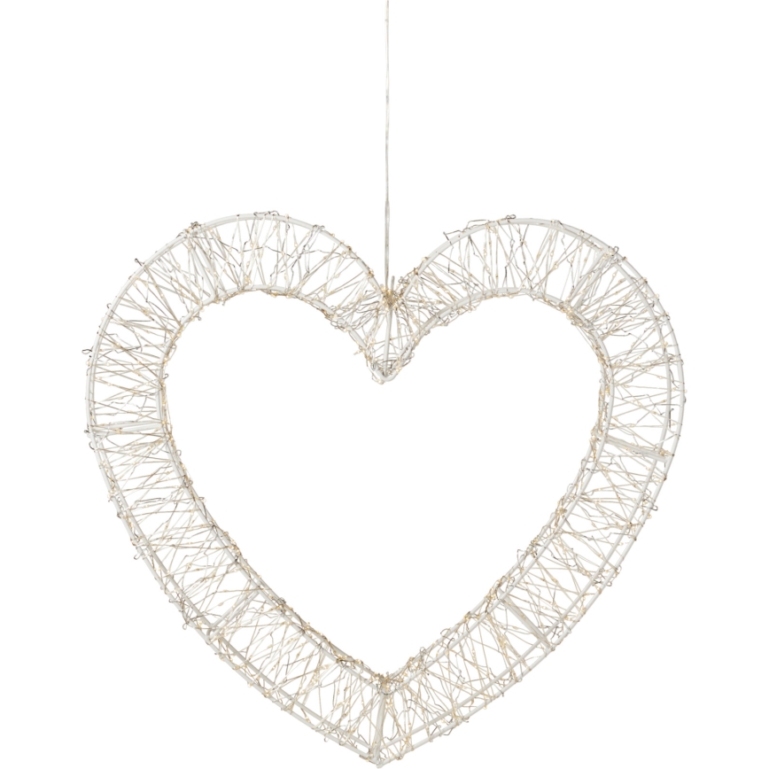 LED vonkajšia vianočná dekorácia 720xLED/6W/230V 46 cm IP44 teplá biela srdce/biela